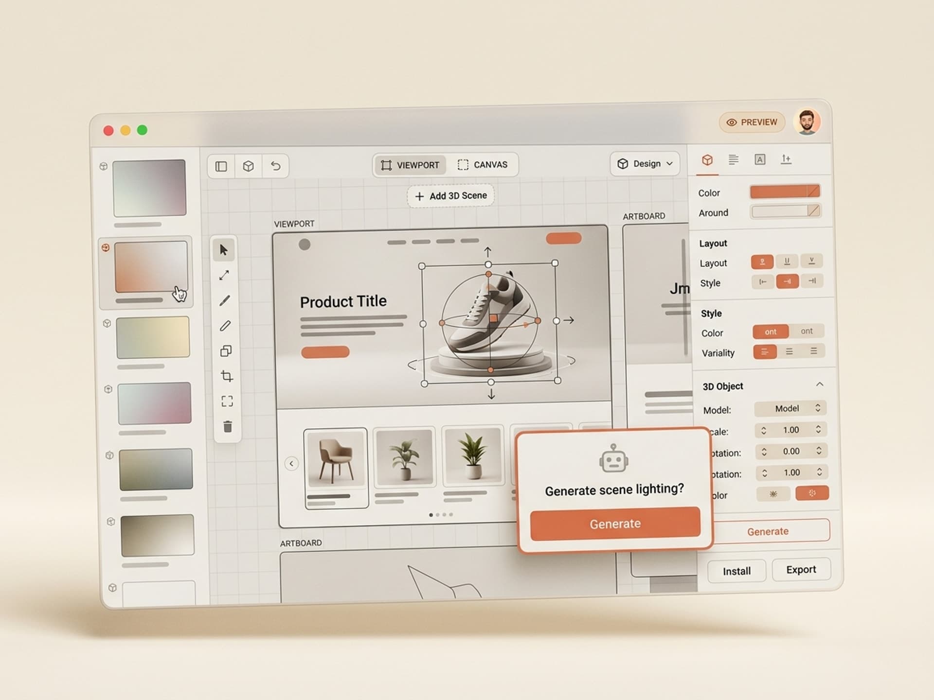 2026 жылы кодсыз Three.js 3D-ді сайтыңызға қалай қосуға болады - Vibe Skills preview