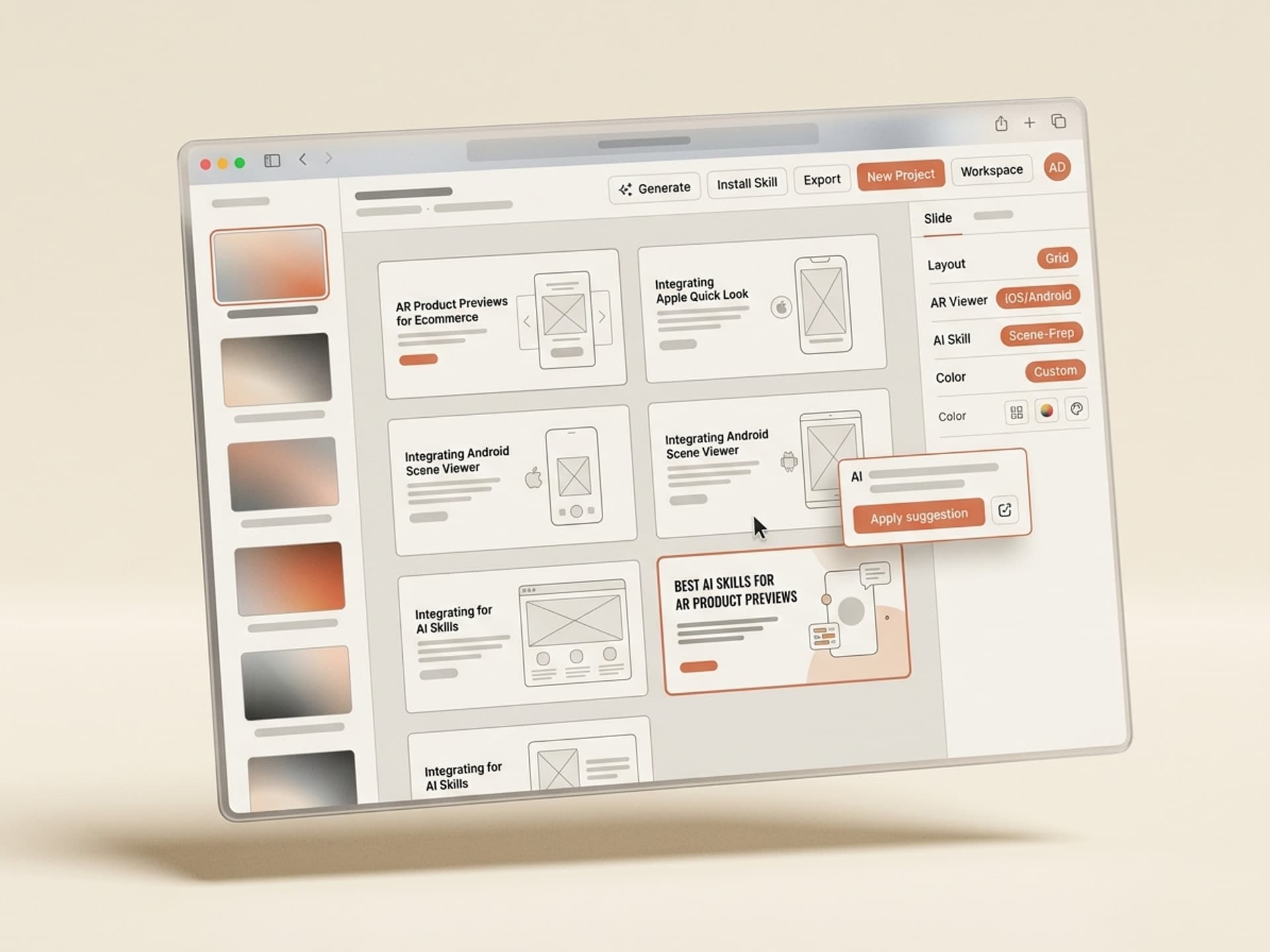 Keahlian AI Paling Apik kanggo Pratinjau Produk AR ing 2026 - Vibe Skills preview