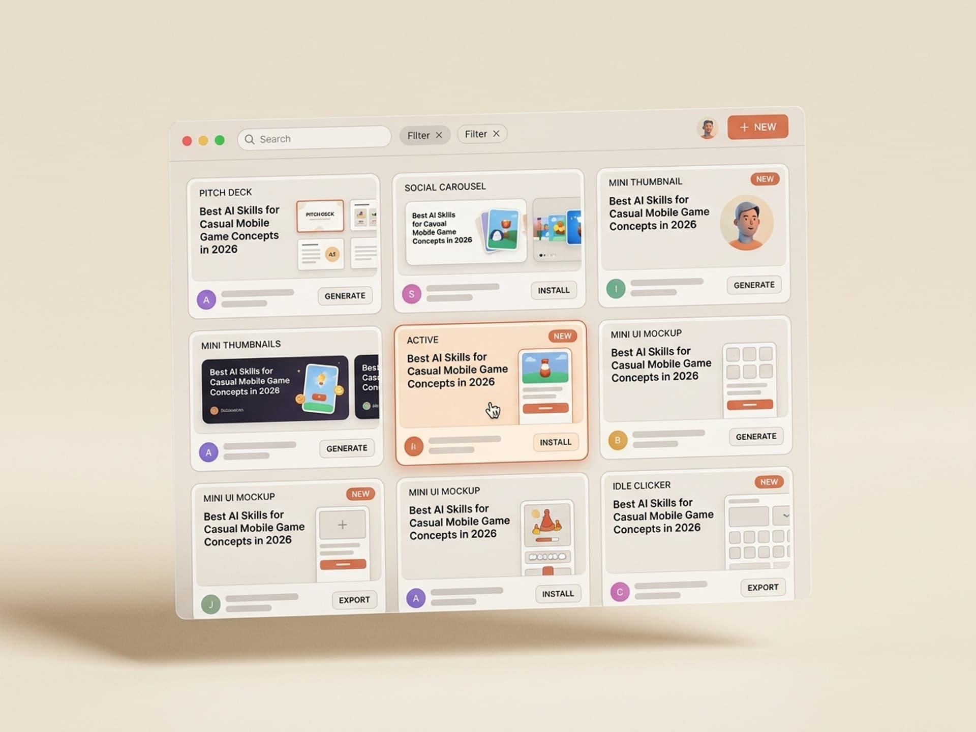 2026년 캐주얼 모바일 게임 콘셉트를 위한 최고의 AI 기술 - Vibe Skills preview