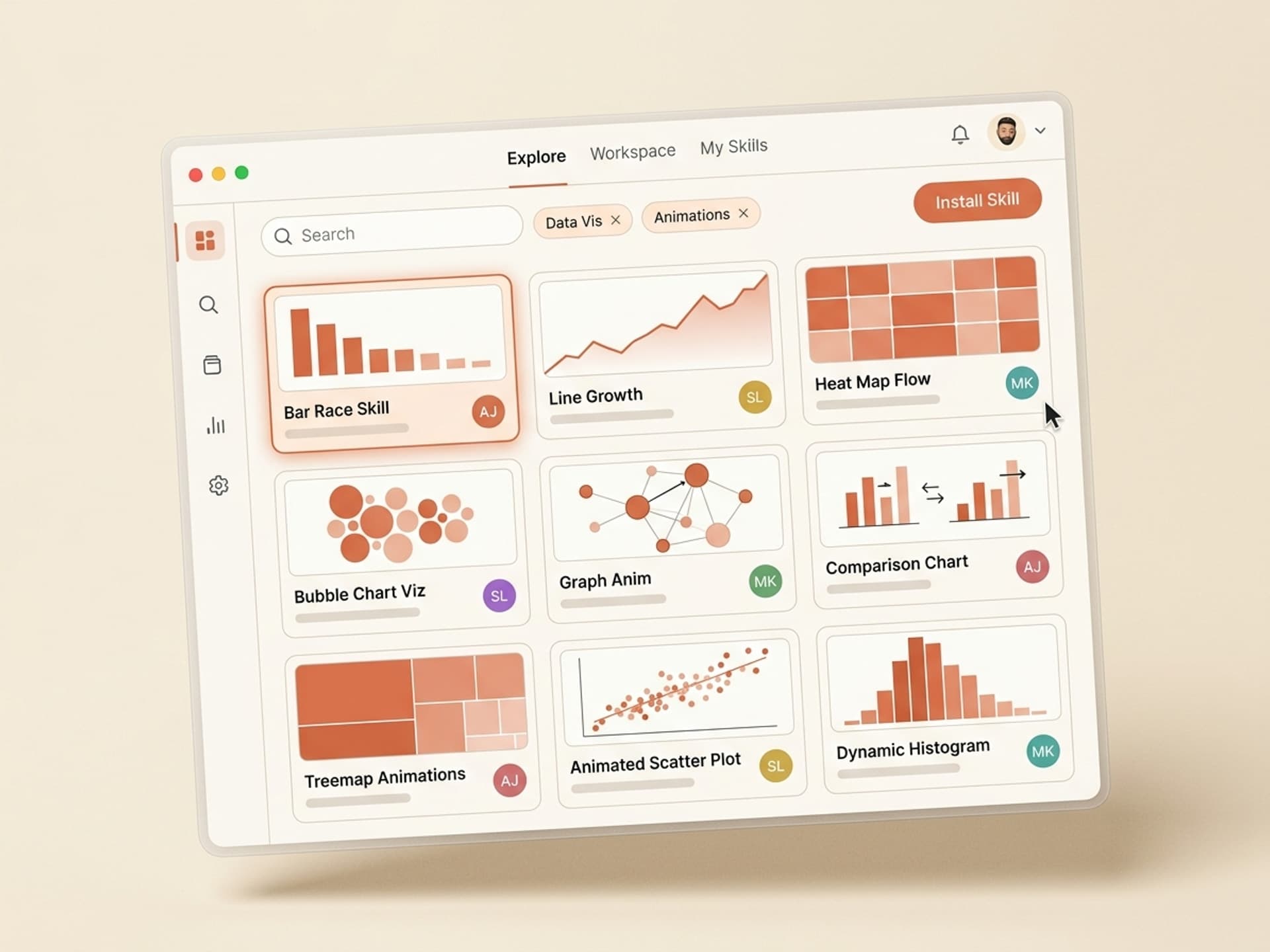 Mejores habilidades de IA para animaciones de visualización de datos en 2026 - Vibe Skills preview