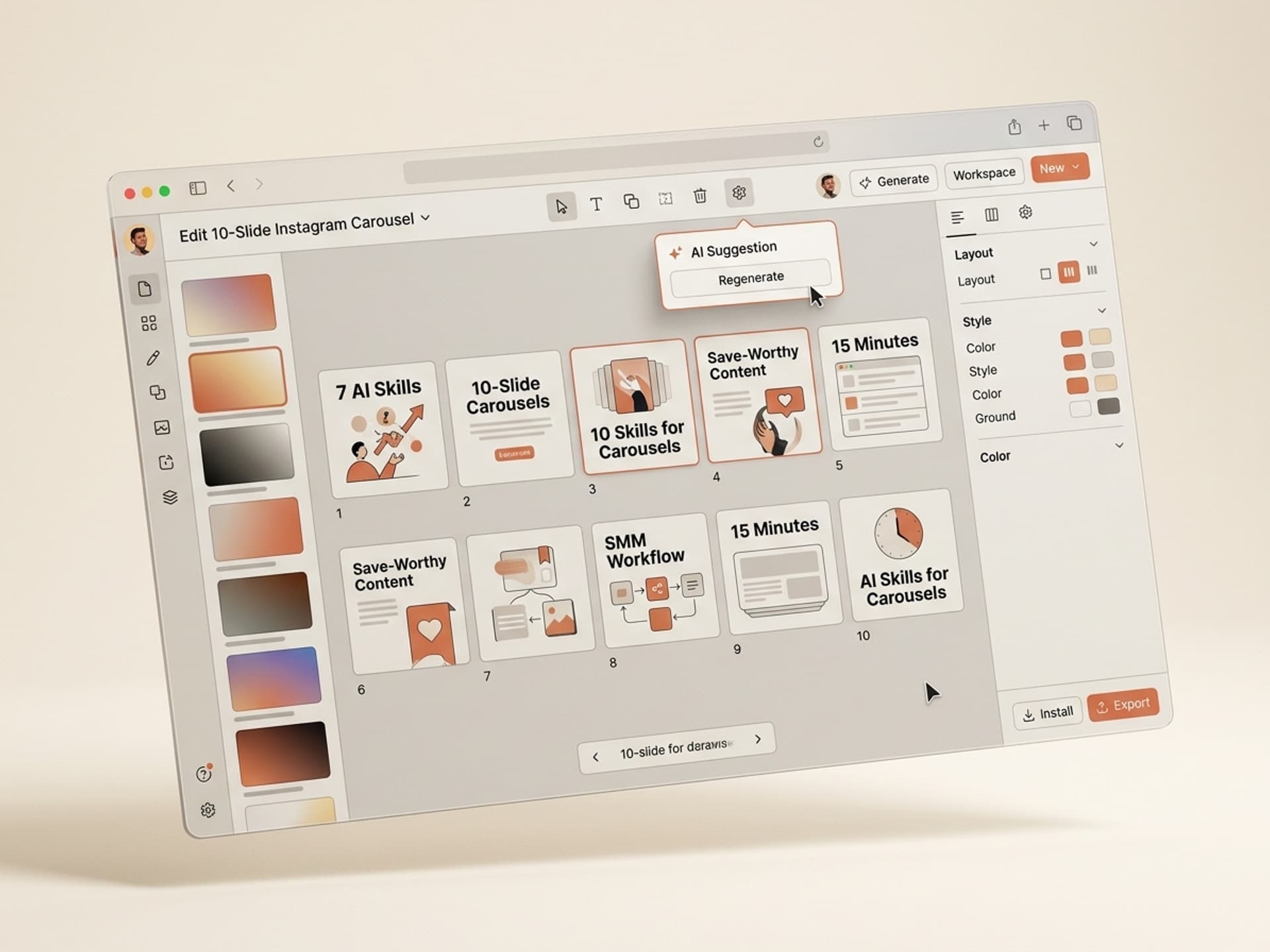 Best AI Skills for Instagram Carousels in 2026 - Vibe Skills preview