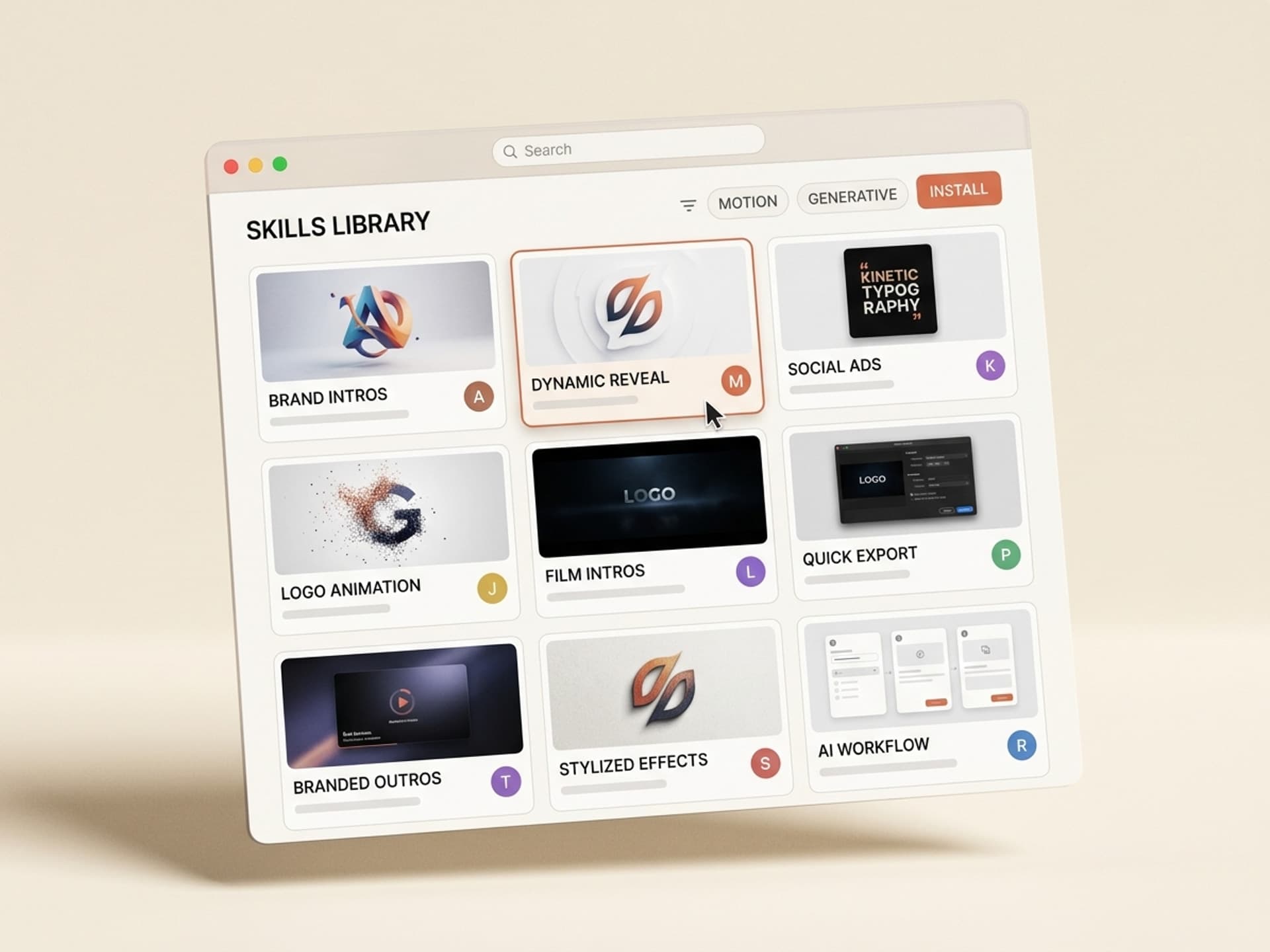 Labākās mākslīgā intelekta prasmes logotipu atklāšanas animācijām 2026. gadā - Vibe Skills preview