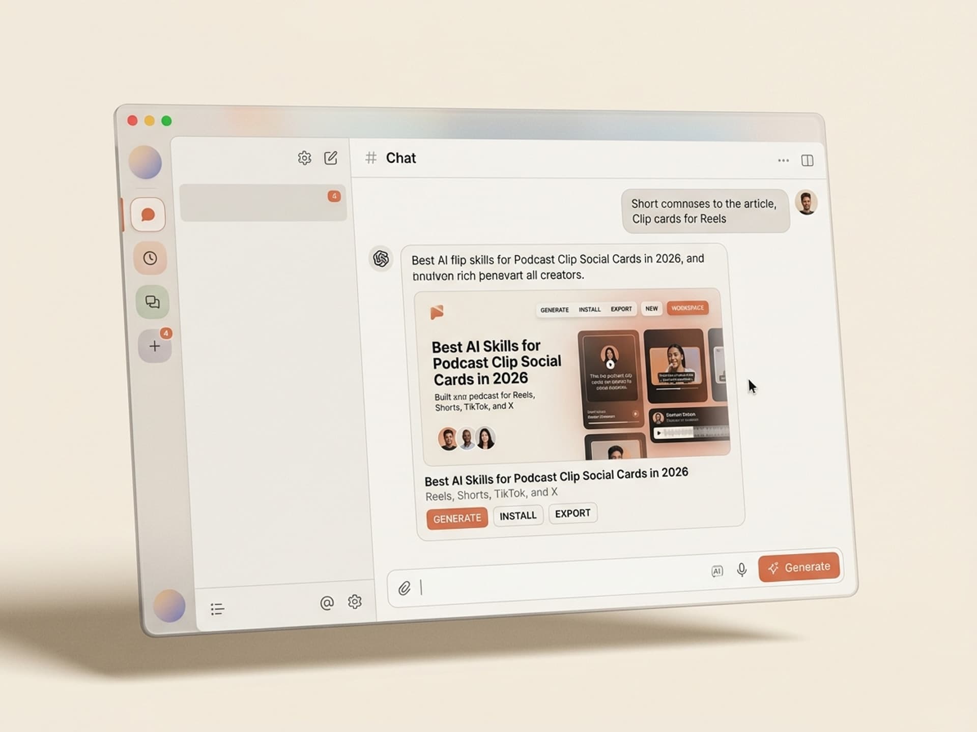 Mjetet më të mira të AI për kartat sociale të klipeve të podkasteve në 2026 - Vibe Skills preview