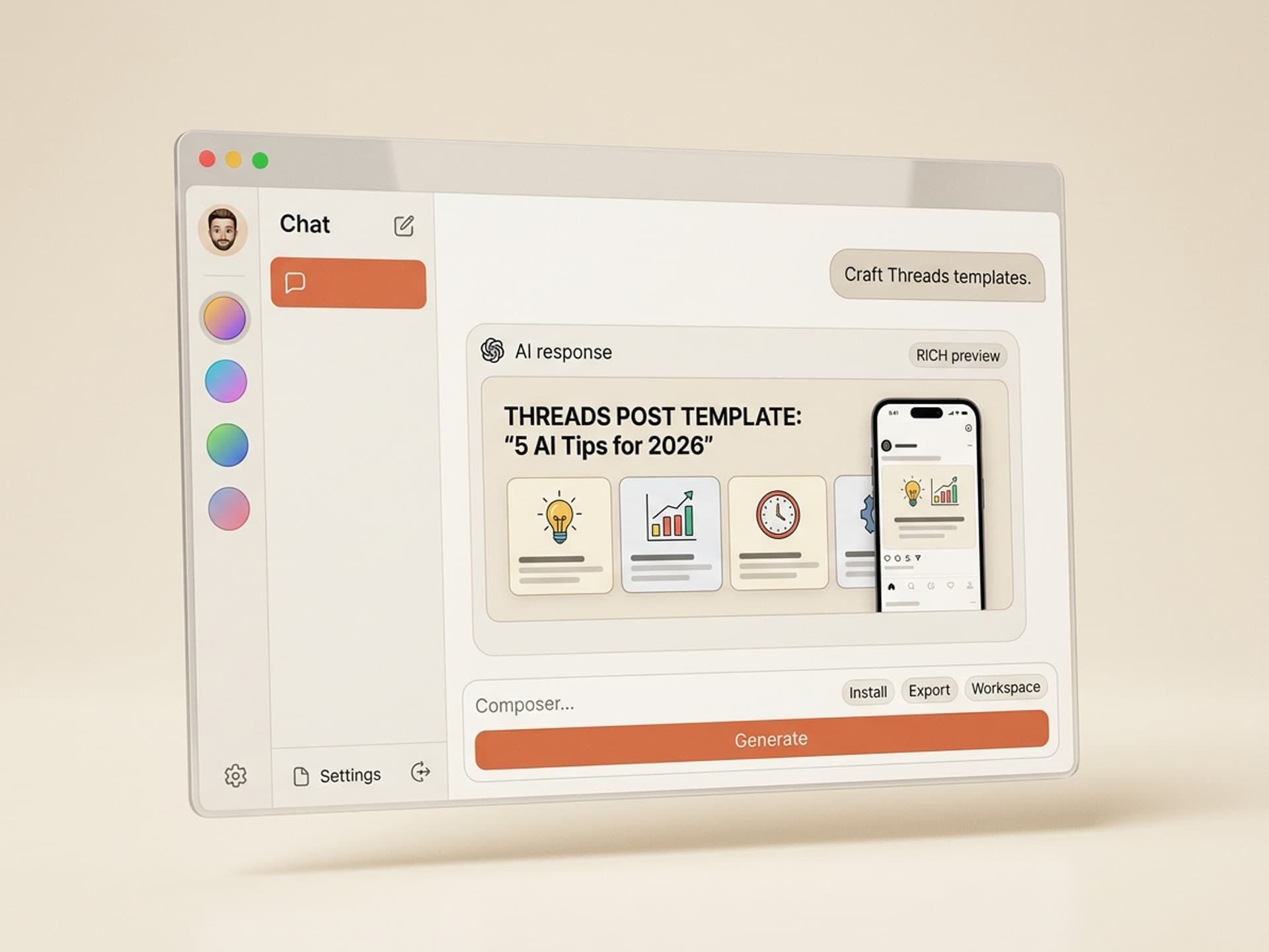 Pinakamahusay na Kakayahan sa AI para sa mga Template ng Nilalaman ng Threads 2026 - Vibe Skills preview