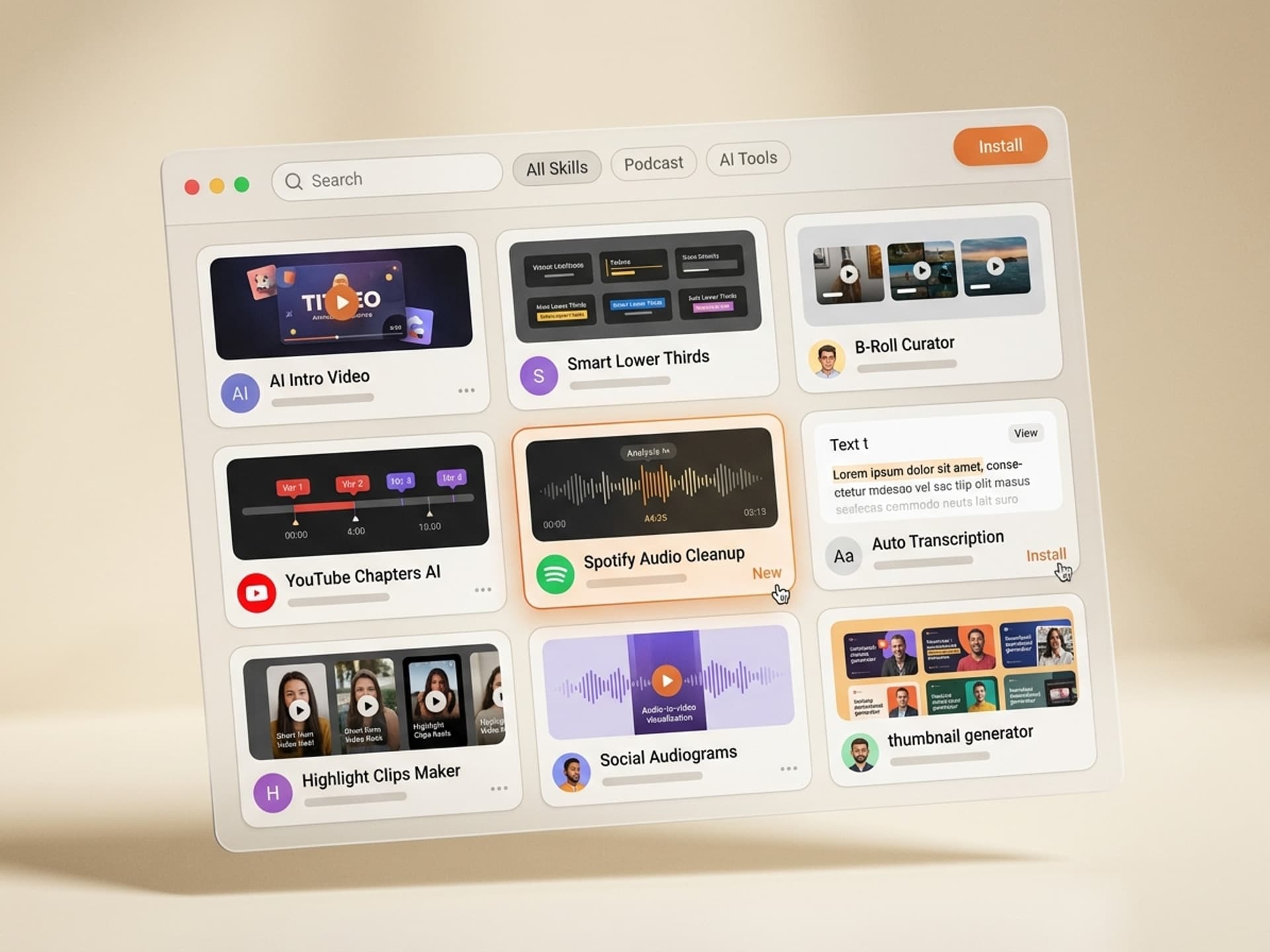 Beste KI-vaardighede vir Videopodcastproduksie in 2026 - Vibe Skills preview