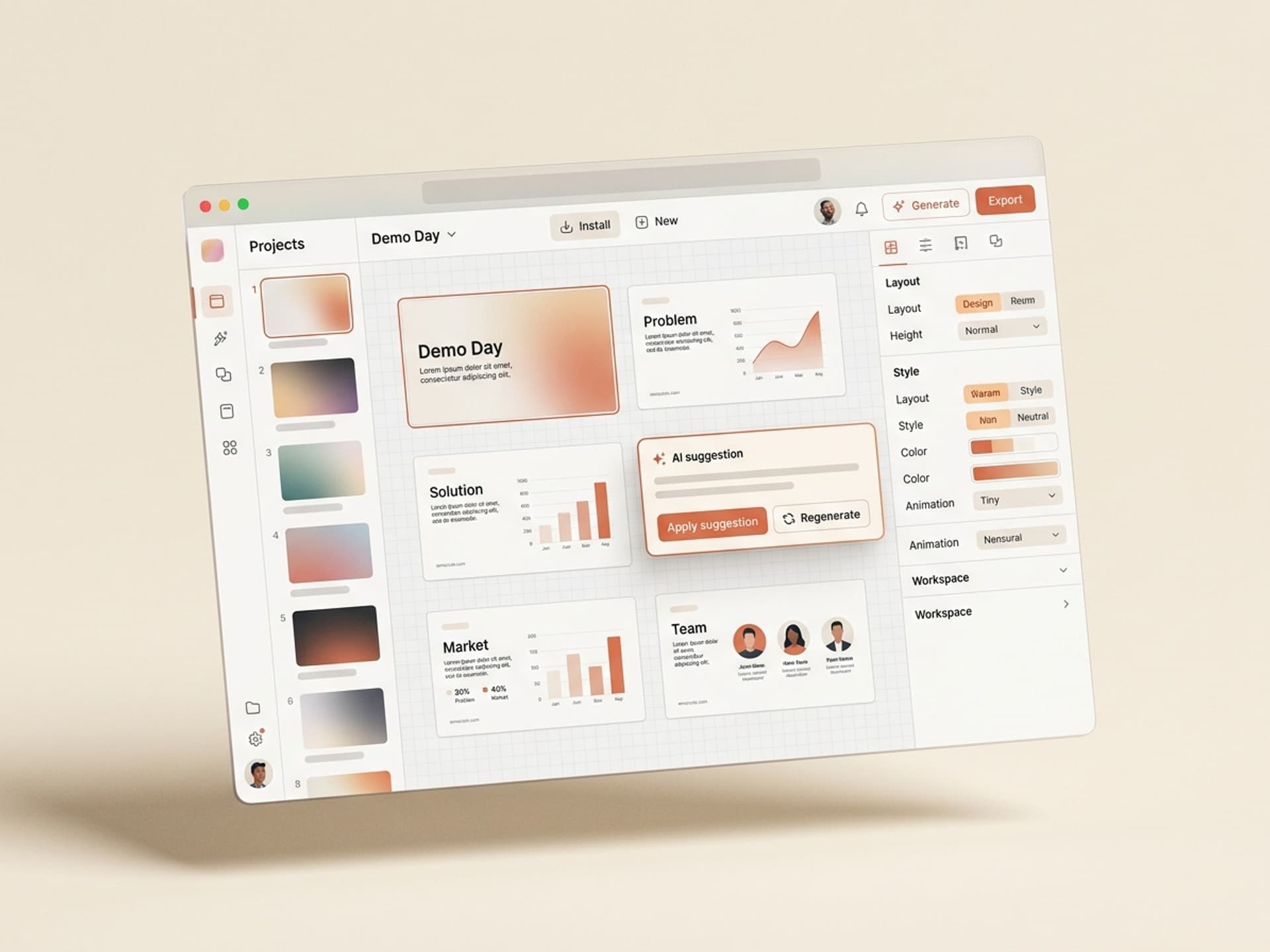 ווי אַזוי צו מאַכן אַ דעמאָ טאָג דעק אין 30 מינוט (מיט קינסטלעכע אינטעליגענץ קונסטן) - Vibe Skills preview